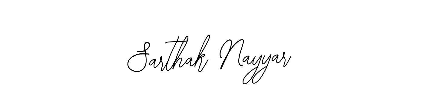 You should practise on your own different ways (Bearetta-2O07w) to write your name (Sarthak Nayyar) in signature. don't let someone else do it for you. Sarthak Nayyar signature style 12 images and pictures png