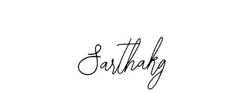 How to make Sarthakg name signature. Use Bearetta-2O07w style for creating short signs online. This is the latest handwritten sign. Sarthakg signature style 12 images and pictures png