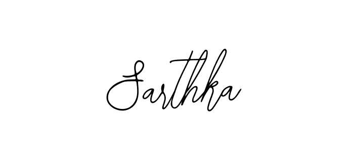 Similarly Bearetta-2O07w is the best handwritten signature design. Signature creator online .You can use it as an online autograph creator for name Sarthka. Sarthka signature style 12 images and pictures png