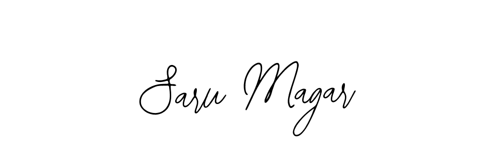 Similarly Bearetta-2O07w is the best handwritten signature design. Signature creator online .You can use it as an online autograph creator for name Saru Magar. Saru Magar signature style 12 images and pictures png