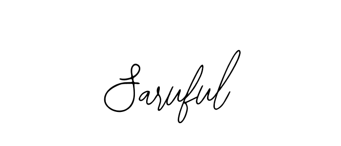if you are searching for the best signature style for your name Saruful. so please give up your signature search. here we have designed multiple signature styles  using Bearetta-2O07w. Saruful signature style 12 images and pictures png