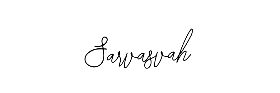 How to make Sarvasvah name signature. Use Bearetta-2O07w style for creating short signs online. This is the latest handwritten sign. Sarvasvah signature style 12 images and pictures png