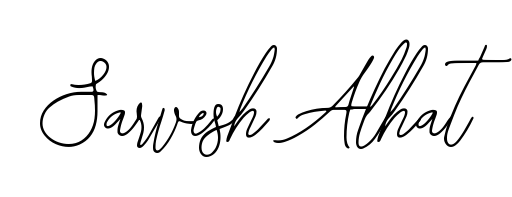 A modern signature idea for name Sarvesh Alhat using Bearetta-2O07w font. Clean strokes and elegant curves make it stand out instantly. Sarvesh Alhat signature style 12 images and pictures png