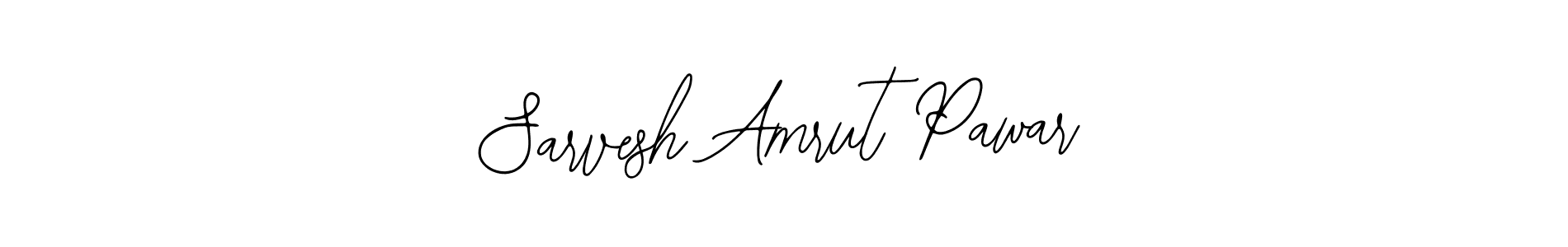 How to make Sarvesh Amrut Pawar name signature. Use Bearetta-2O07w style for creating short signs online. This is the latest handwritten sign. Sarvesh Amrut Pawar signature style 12 images and pictures png