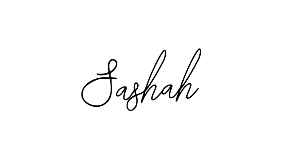 How to make Sashah name signature. Use Bearetta-2O07w style for creating short signs online. This is the latest handwritten sign. Sashah signature style 12 images and pictures png