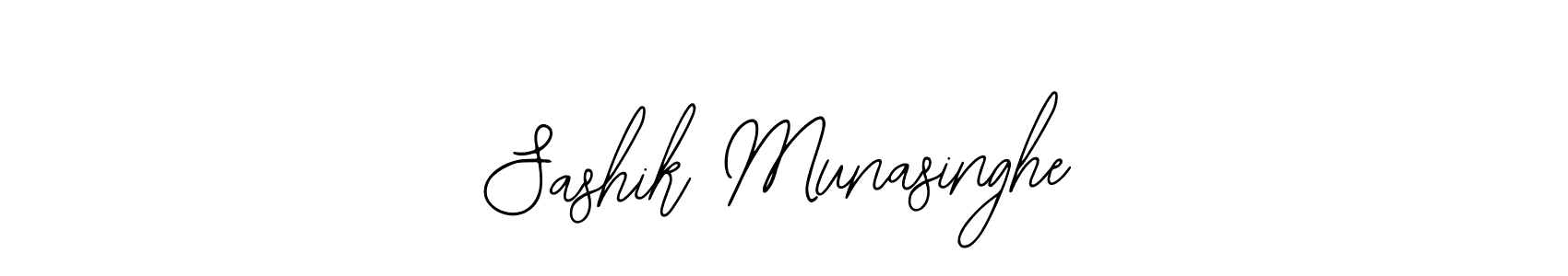 Bearetta-2O07w is a professional signature style that is perfect for those who want to add a touch of class to their signature. It is also a great choice for those who want to make their signature more unique. Get Sashik Munasinghe name to fancy signature for free. Sashik Munasinghe signature style 12 images and pictures png