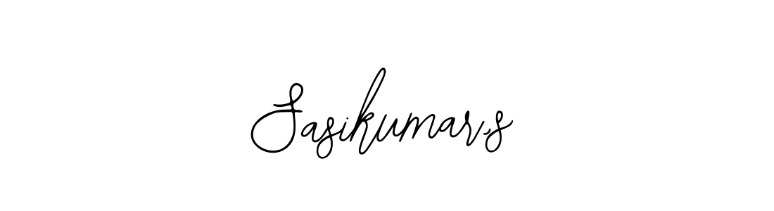 The best way (Bearetta-2O07w) to make a short signature is to pick only two or three words in your name. The name Sasikumar,s include a total of six letters. For converting this name. Sasikumar,s signature style 12 images and pictures png