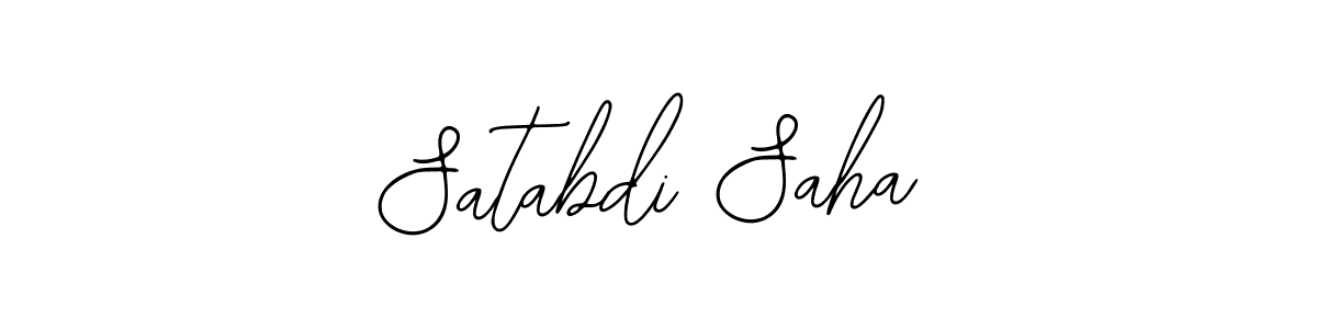 How to make Satabdi Saha name signature. Use Bearetta-2O07w style for creating short signs online. This is the latest handwritten sign. Satabdi Saha signature style 12 images and pictures png