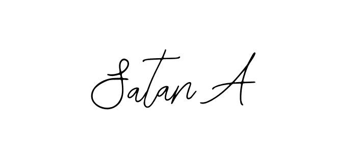 Also we have Satan A name is the best signature style. Create professional handwritten signature collection using Bearetta-2O07w autograph style. Satan A signature style 12 images and pictures png