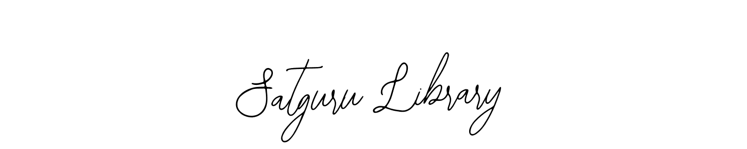 Make a beautiful signature design for name Satguru Library. With this signature (Bearetta-2O07w) style, you can create a handwritten signature for free. Satguru Library signature style 12 images and pictures png