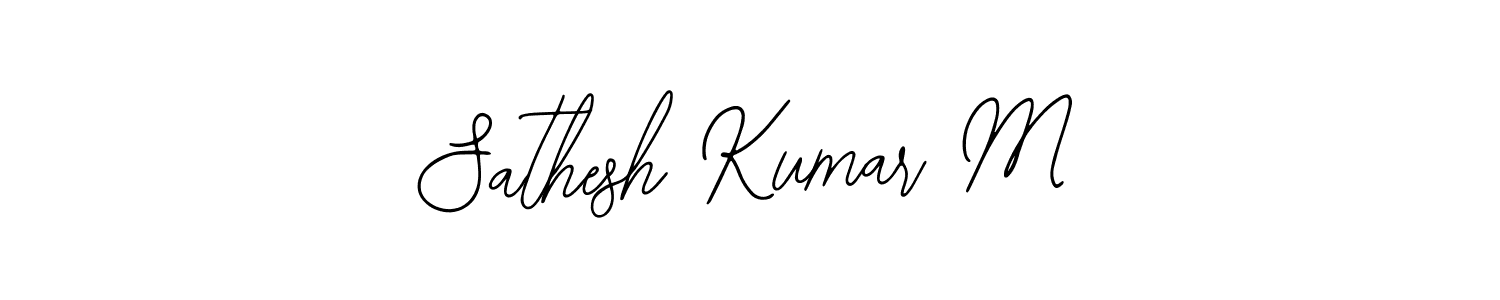 Also we have Sathesh Kumar M name is the best signature style. Create professional handwritten signature collection using Bearetta-2O07w autograph style. Sathesh Kumar M signature style 12 images and pictures png