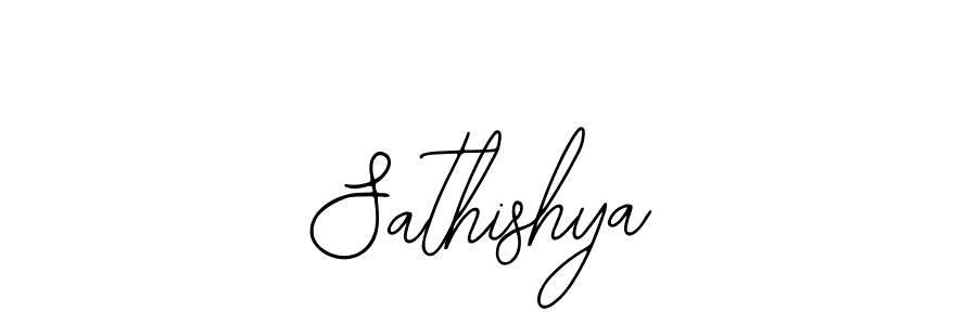 How to make Sathishya name signature. Use Bearetta-2O07w style for creating short signs online. This is the latest handwritten sign. Sathishya signature style 12 images and pictures png