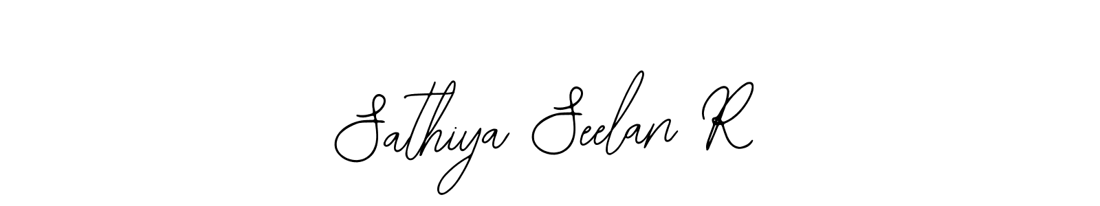 You should practise on your own different ways (Bearetta-2O07w) to write your name (Sathiya Seelan R) in signature. don't let someone else do it for you. Sathiya Seelan R signature style 12 images and pictures png