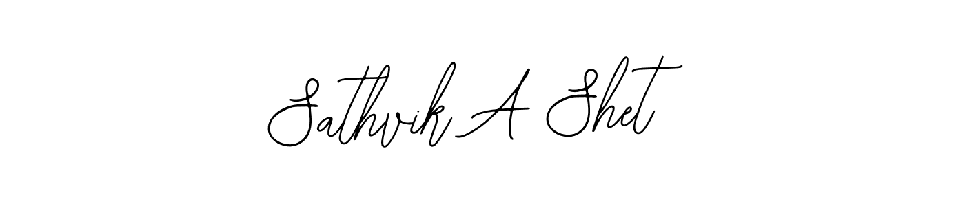 How to make Sathvik A Shet signature? Bearetta-2O07w is a professional autograph style. Create handwritten signature for Sathvik A Shet name. Sathvik A Shet signature style 12 images and pictures png