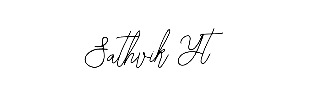 Create a beautiful signature design for name Sathvik Yt. With this signature (Bearetta-2O07w) fonts, you can make a handwritten signature for free. Sathvik Yt signature style 12 images and pictures png