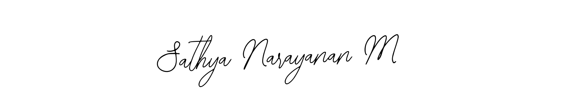 How to make Sathya Narayanan M name signature. Use Bearetta-2O07w style for creating short signs online. This is the latest handwritten sign. Sathya Narayanan M signature style 12 images and pictures png