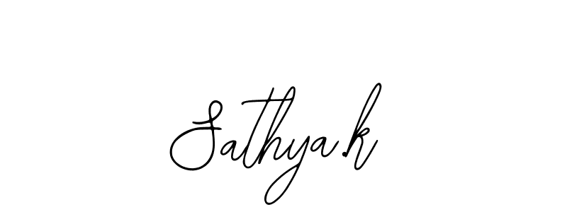 How to make Sathya.k signature? Bearetta-2O07w is a professional autograph style. Create handwritten signature for Sathya.k name. Sathya.k signature style 12 images and pictures png