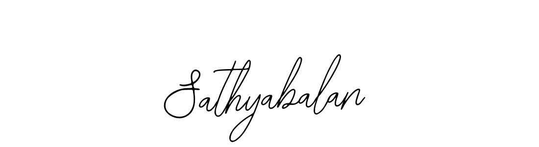 How to make Sathyabalan name signature. Use Bearetta-2O07w style for creating short signs online. This is the latest handwritten sign. Sathyabalan signature style 12 images and pictures png