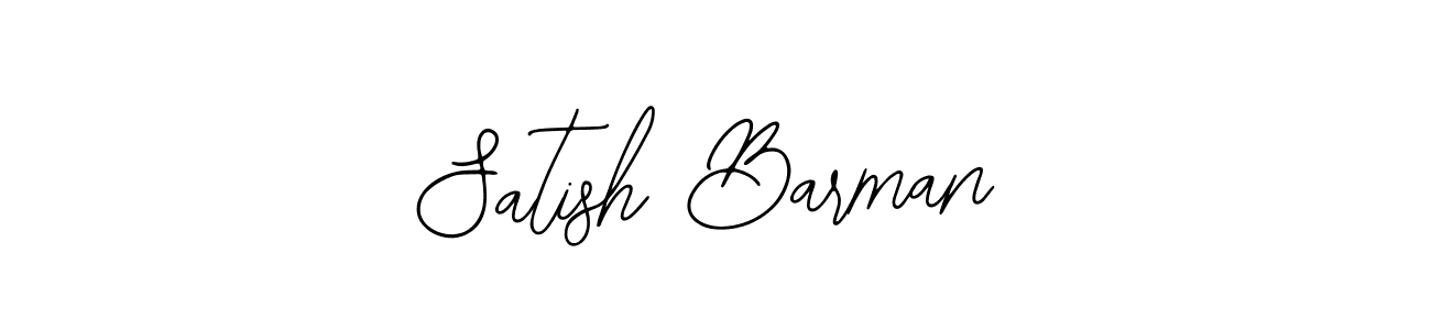 How to make Satish Barman name signature. Use Bearetta-2O07w style for creating short signs online. This is the latest handwritten sign. Satish Barman signature style 12 images and pictures png