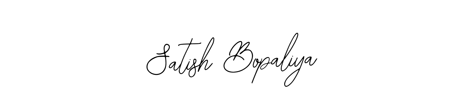 Use a signature maker to create a handwritten signature online. With this signature software, you can design (Bearetta-2O07w) your own signature for name Satish Bopaliya. Satish Bopaliya signature style 12 images and pictures png