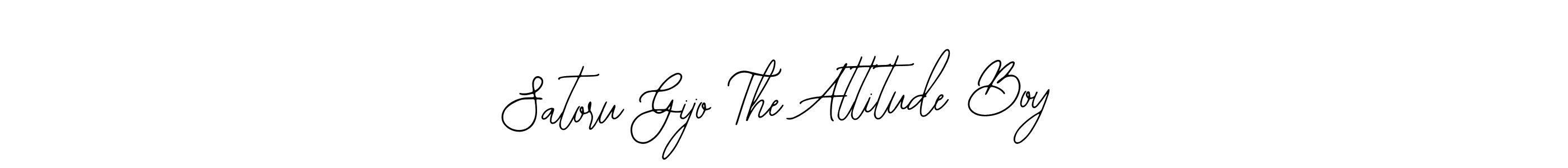 You can use this online signature creator to create a handwritten signature for the name Satoru Gijo The Attitude Boy. This is the best online autograph maker. Satoru Gijo The Attitude Boy signature style 12 images and pictures png