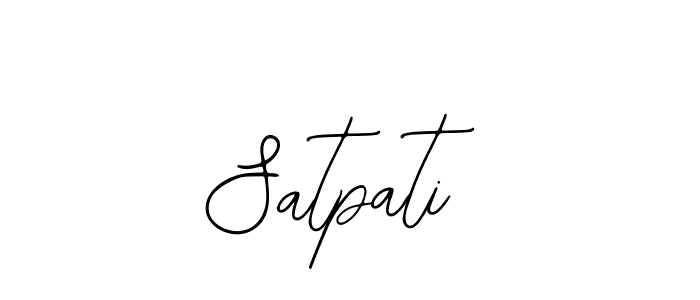 How to make Satpati name signature. Use Bearetta-2O07w style for creating short signs online. This is the latest handwritten sign. Satpati signature style 12 images and pictures png