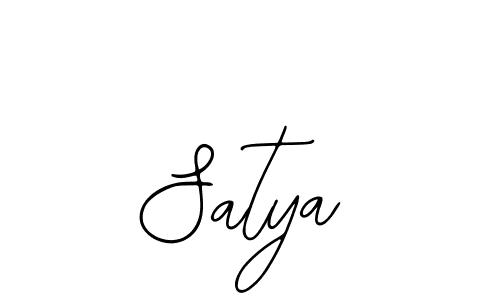 Use a signature maker to create a handwritten signature online. With this signature software, you can design (Bearetta-2O07w) your own signature for name Satya. Satya signature style 12 images and pictures png