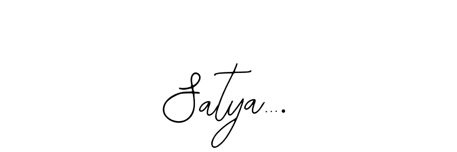 You should practise on your own different ways (Bearetta-2O07w) to write your name (Satya….) in signature. don't let someone else do it for you. Satya…. signature style 12 images and pictures png