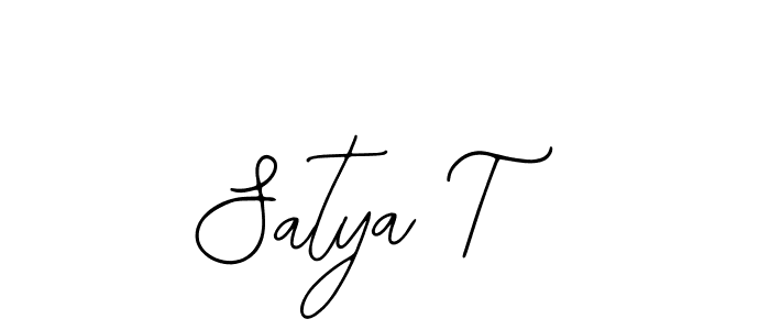 You should practise on your own different ways (Bearetta-2O07w) to write your name (Satya T) in signature. don't let someone else do it for you. Satya T signature style 12 images and pictures png