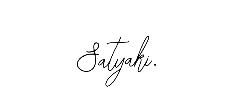 The best way (Bearetta-2O07w) to make a short signature is to pick only two or three words in your name. The name Satyaki. include a total of six letters. For converting this name. Satyaki. signature style 12 images and pictures png