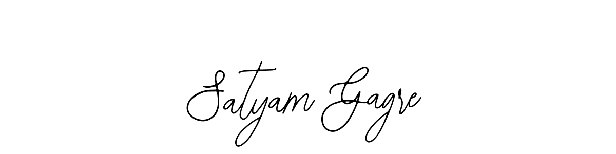 You should practise on your own different ways (Bearetta-2O07w) to write your name (Satyam Gagre) in signature. don't let someone else do it for you. Satyam Gagre signature style 12 images and pictures png