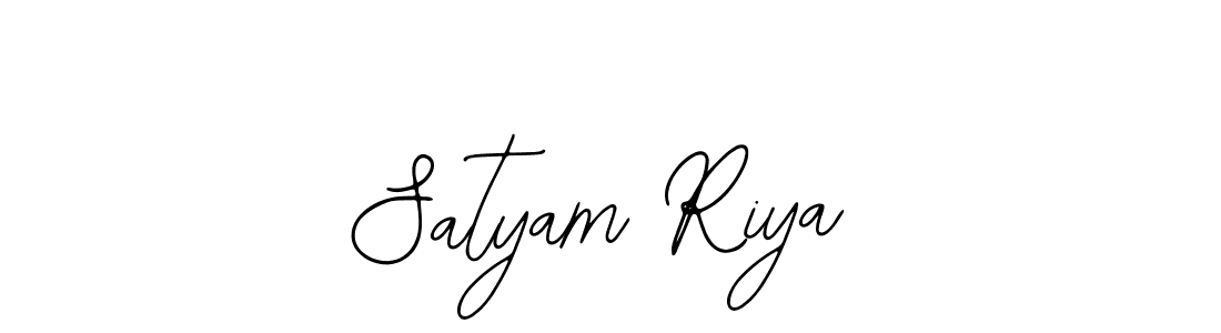 You should practise on your own different ways (Bearetta-2O07w) to write your name (Satyam Riya) in signature. don't let someone else do it for you. Satyam Riya signature style 12 images and pictures png