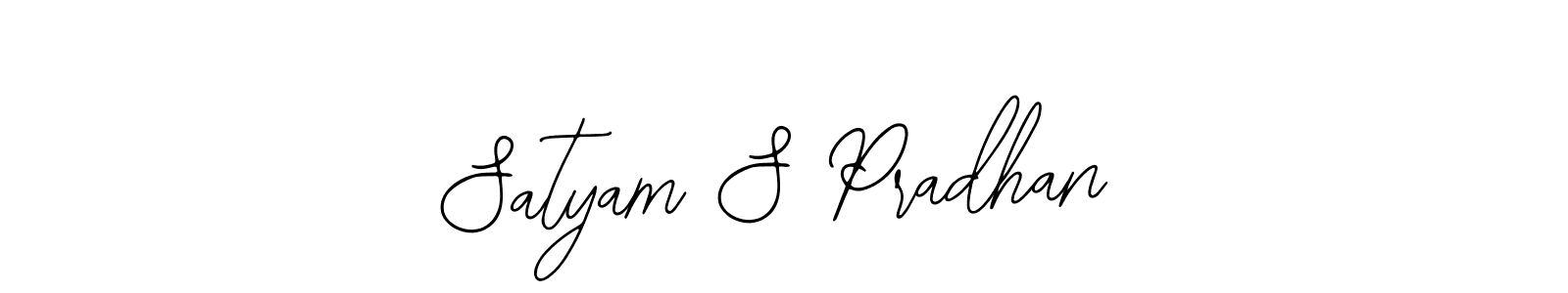 How to make Satyam S Pradhan name signature. Use Bearetta-2O07w style for creating short signs online. This is the latest handwritten sign. Satyam S Pradhan signature style 12 images and pictures png