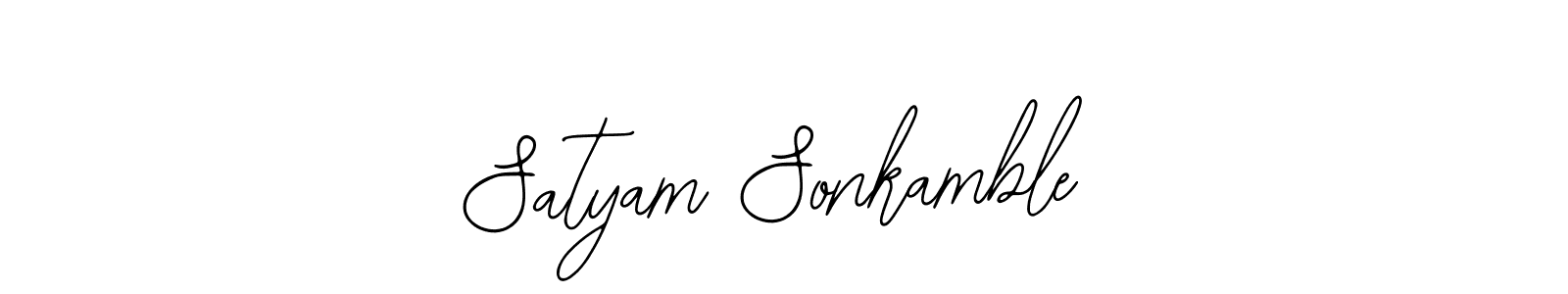 Make a beautiful signature design for name Satyam Sonkamble. With this signature (Bearetta-2O07w) style, you can create a handwritten signature for free. Satyam Sonkamble signature style 12 images and pictures png