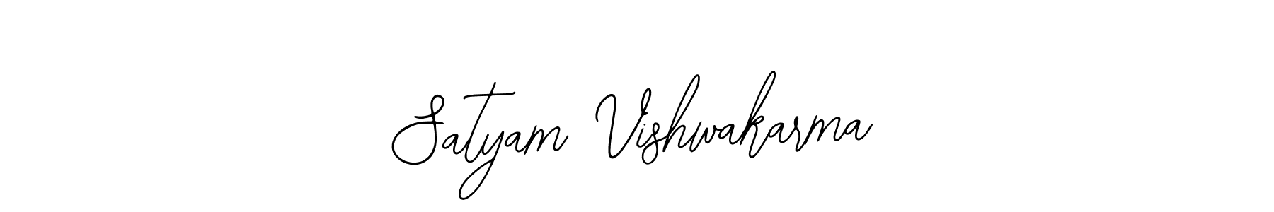 How to make Satyam Vishwakarma name signature. Use Bearetta-2O07w style for creating short signs online. This is the latest handwritten sign. Satyam Vishwakarma signature style 12 images and pictures png