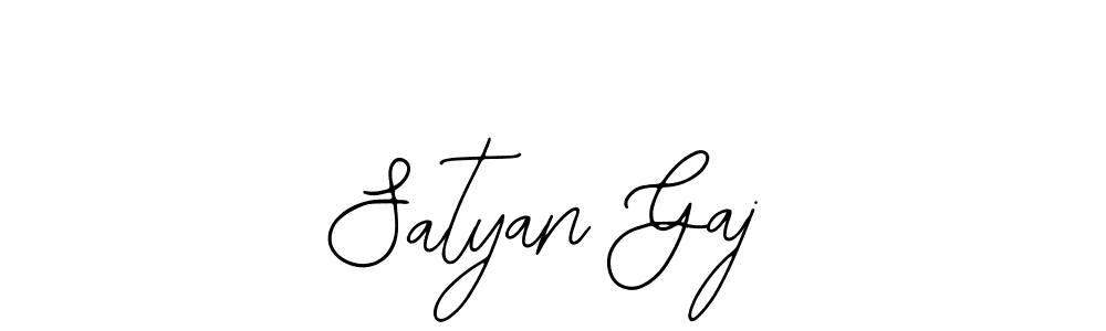 Use a signature maker to create a handwritten signature online. With this signature software, you can design (Bearetta-2O07w) your own signature for name Satyan Gaj. Satyan Gaj signature style 12 images and pictures png