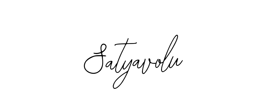 How to make Satyavolu name signature. Use Bearetta-2O07w style for creating short signs online. This is the latest handwritten sign. Satyavolu signature style 12 images and pictures png