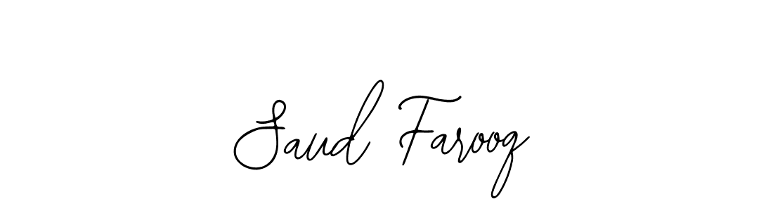 Use a signature maker to create a handwritten signature online. With this signature software, you can design (Bearetta-2O07w) your own signature for name Saud Farooq. Saud Farooq signature style 12 images and pictures png