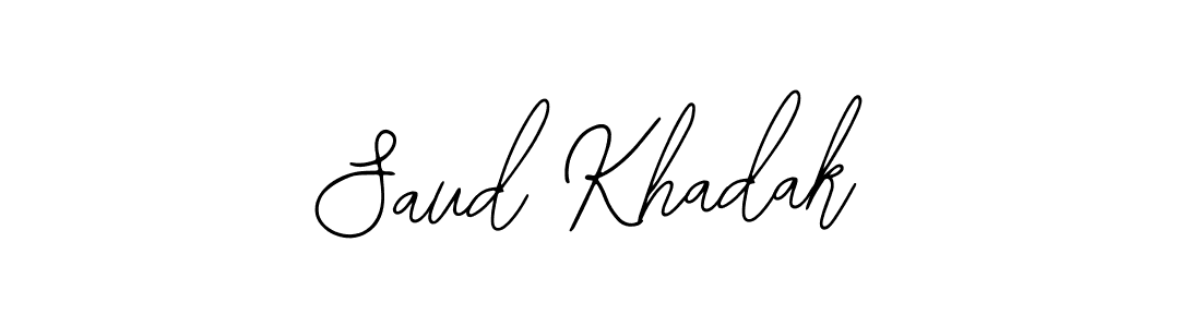 Use a signature maker to create a handwritten signature online. With this signature software, you can design (Bearetta-2O07w) your own signature for name Saud Khadak. Saud Khadak signature style 12 images and pictures png
