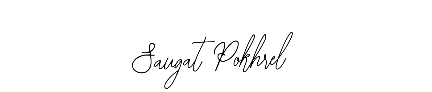 The best way (Bearetta-2O07w) to make a short signature is to pick only two or three words in your name. The name Saugat Pokhrel include a total of six letters. For converting this name. Saugat Pokhrel signature style 12 images and pictures png