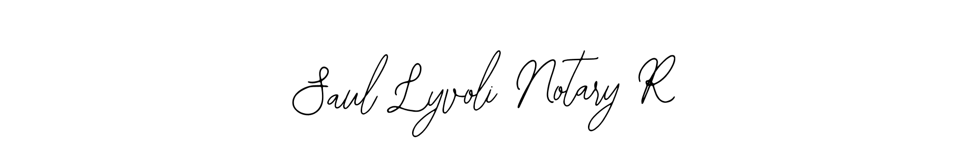 Bearetta-2O07w is a professional signature style that is perfect for those who want to add a touch of class to their signature. It is also a great choice for those who want to make their signature more unique. Get Saul Lyvoli Notary R name to fancy signature for free. Saul Lyvoli Notary R signature style 12 images and pictures png