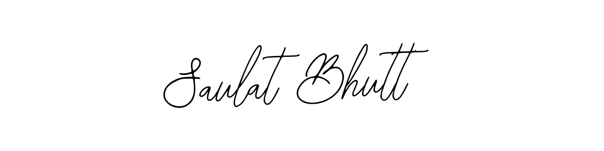 How to make Saulat Bhutt name signature. Use Bearetta-2O07w style for creating short signs online. This is the latest handwritten sign. Saulat Bhutt signature style 12 images and pictures png