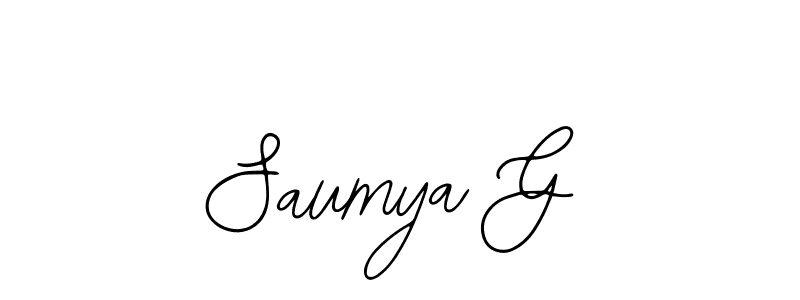 How to make Saumya G signature? Bearetta-2O07w is a professional autograph style. Create handwritten signature for Saumya G name. Saumya G signature style 12 images and pictures png