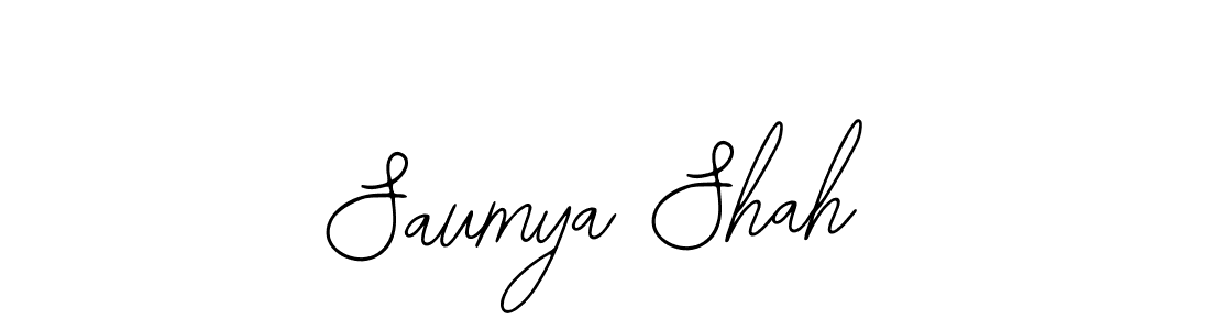 The best way (Bearetta-2O07w) to make a short signature is to pick only two or three words in your name. The name Saumya Shah include a total of six letters. For converting this name. Saumya Shah signature style 12 images and pictures png