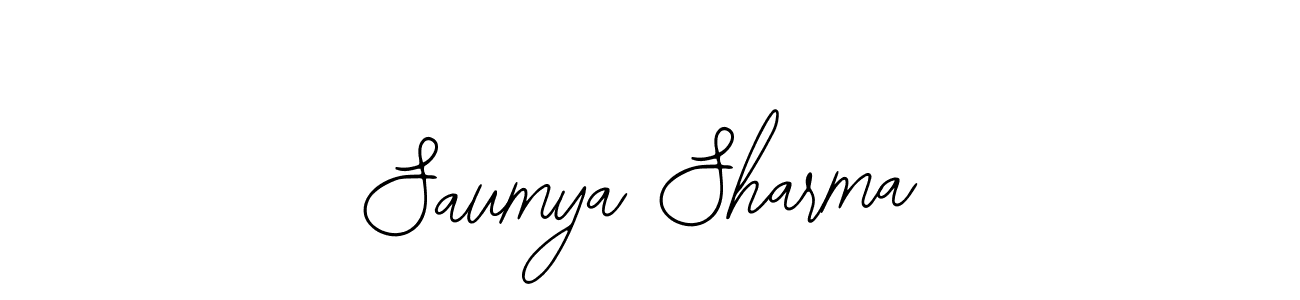 How to make Saumya Sharma signature? Bearetta-2O07w is a professional autograph style. Create handwritten signature for Saumya Sharma name. Saumya Sharma signature style 12 images and pictures png