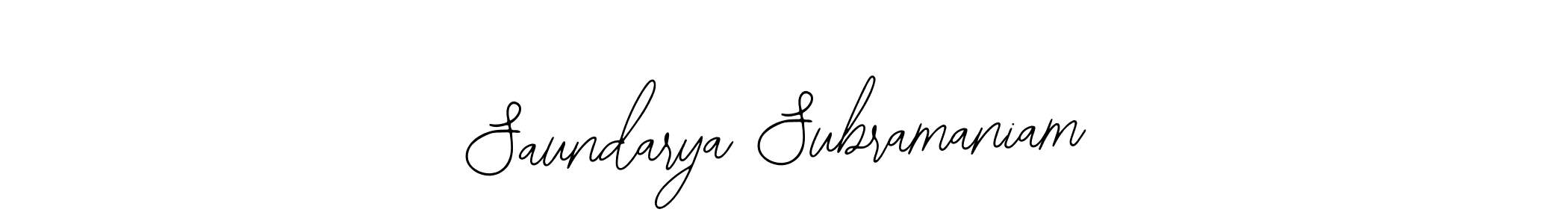 Also You can easily find your signature by using the search form. We will create Saundarya Subramaniam name handwritten signature images for you free of cost using Bearetta-2O07w sign style. Saundarya Subramaniam signature style 12 images and pictures png