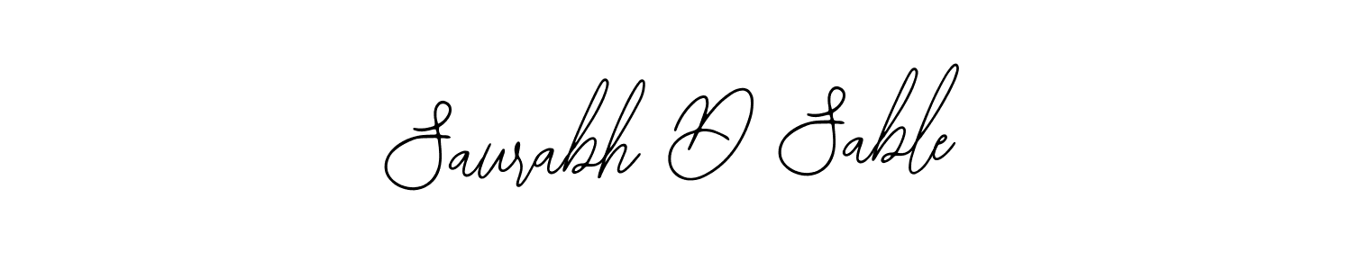 Create a beautiful signature design for name Saurabh D Sable. With this signature (Bearetta-2O07w) fonts, you can make a handwritten signature for free. Saurabh D Sable signature style 12 images and pictures png
