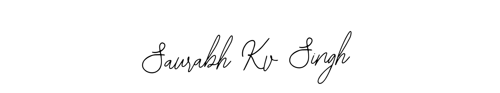 You should practise on your own different ways (Bearetta-2O07w) to write your name (Saurabh Kv Singh) in signature. don't let someone else do it for you. Saurabh Kv Singh signature style 12 images and pictures png