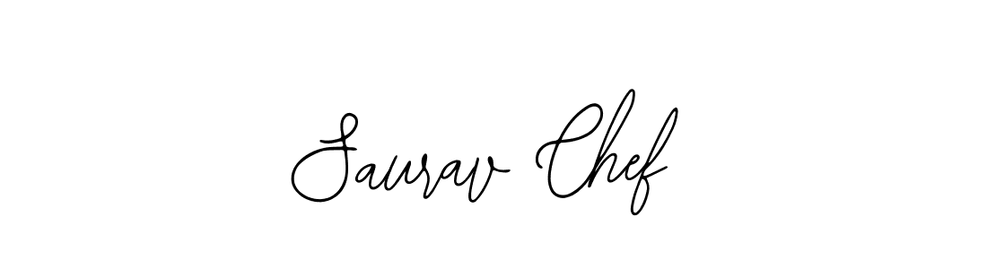 How to make Saurav Chef name signature. Use Bearetta-2O07w style for creating short signs online. This is the latest handwritten sign. Saurav Chef signature style 12 images and pictures png
