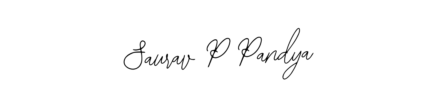 Use a signature maker to create a handwritten signature online. With this signature software, you can design (Bearetta-2O07w) your own signature for name Saurav P Pandya. Saurav P Pandya signature style 12 images and pictures png